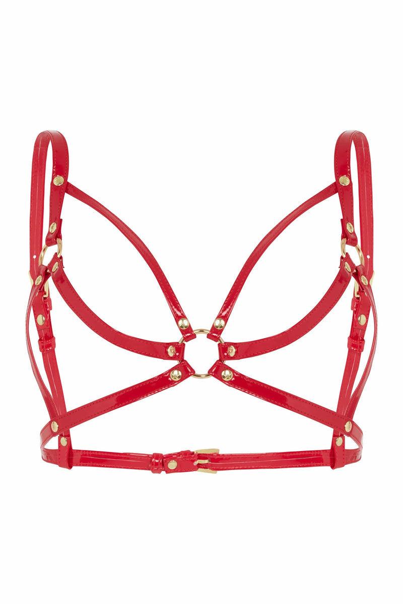 Open Harness Bra Red - Regalia by Playful Promises I Passionfruit