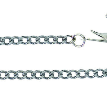 Adjustable Broad Tip Nipple Clamp with Chain Silver - Passionfruit