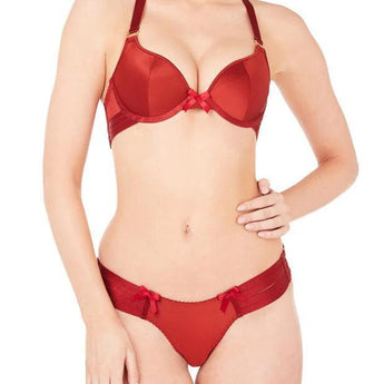Adjustable Webbed Thong: Burnt Red - Passionfruit