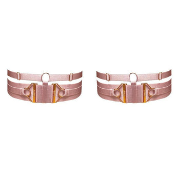 Kora Garters (Pair); various colors - Bordelle - Passionfruit