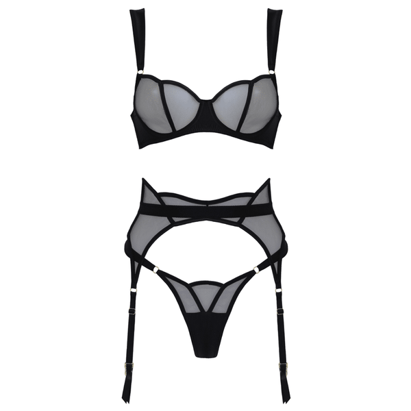 3 Piece Scalloped Muse Lingerie