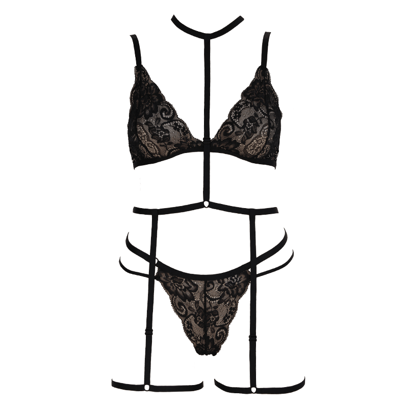 3 Piece Lace Set: Muse - Passionfruit