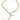 Gold Metal Chain Collar with Padlock