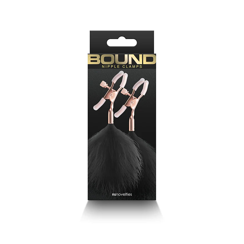 Bound Adjustable Nipple Clamps with Feathers
