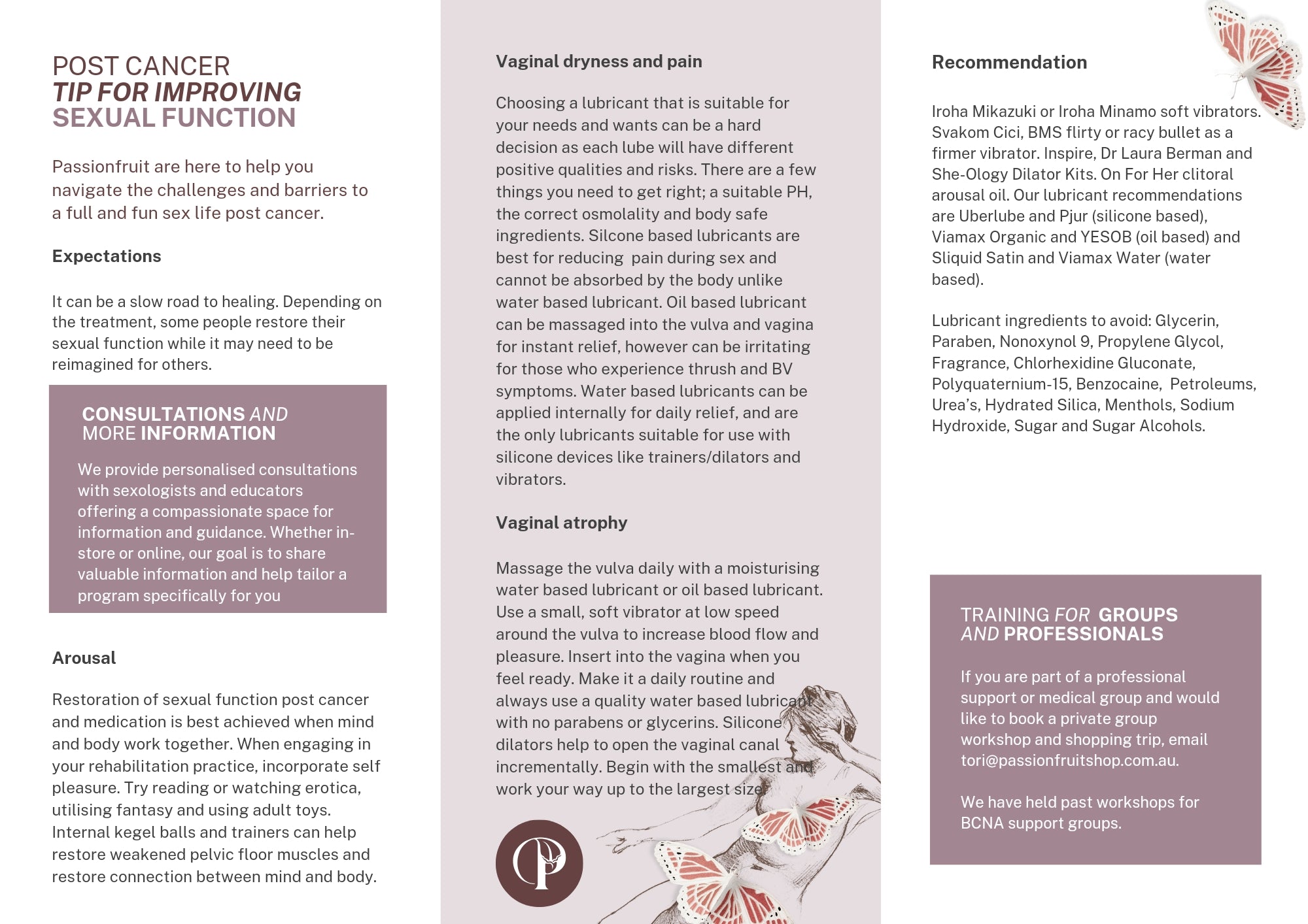 Professional Referral Pamphlets by Passionfruit