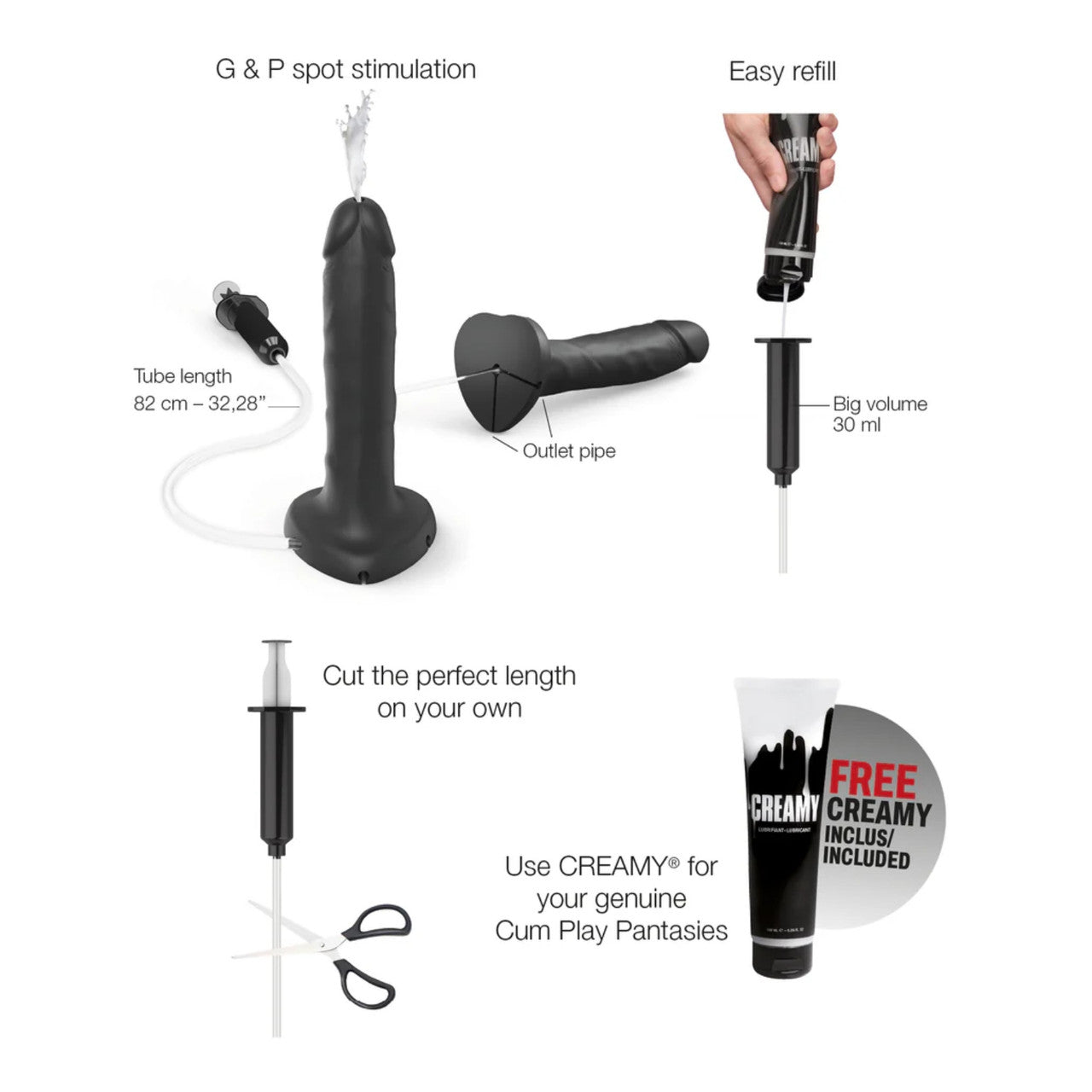 Realistic Squirting Cum Dildo size Large
