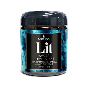 Lit Sweet Temptation Luxury Massage Candle with Aphrodisiacs