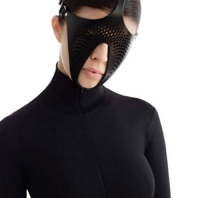 Ex Machina Genuine Leather Mask Black