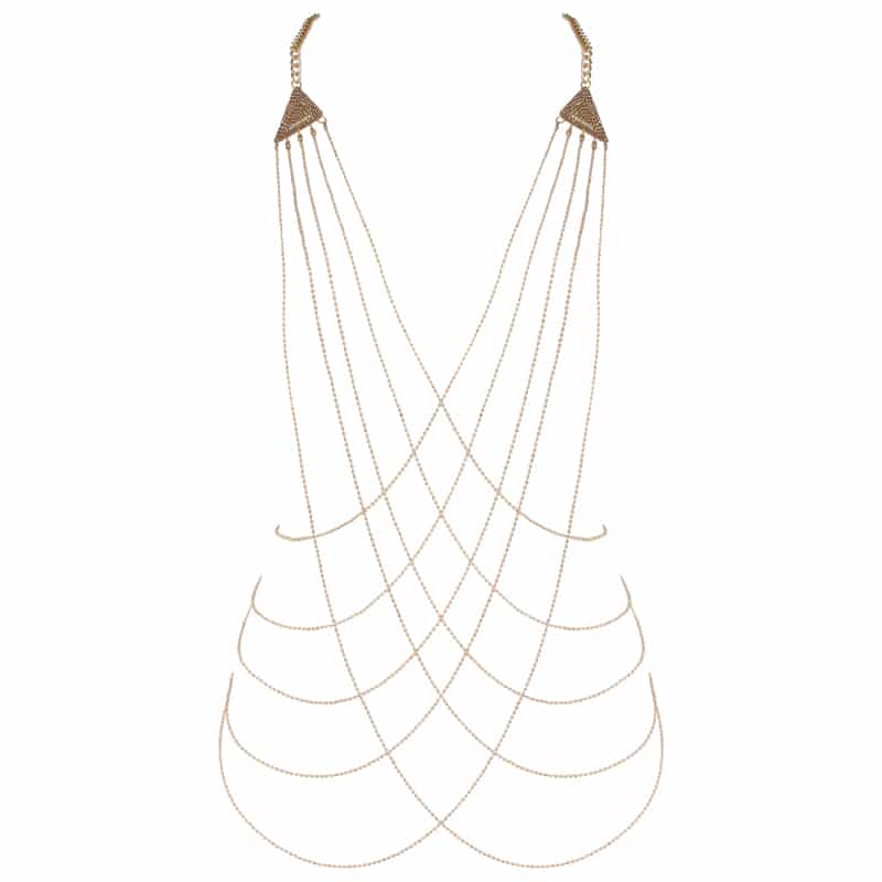 Hartness Chain Crossover Chain Body Harness: Gold – Passionfruit