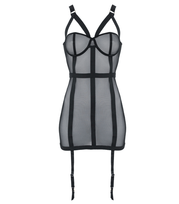 Mesh Corset Dress: Muse - Passionfruit