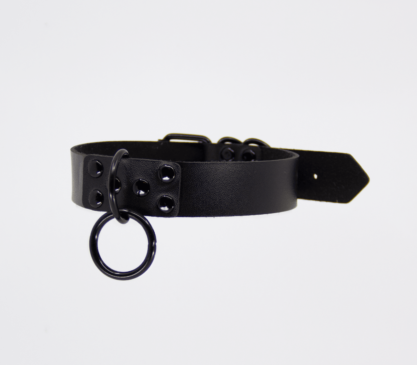 Vegan Bondage Collar with Black Ring - Passionfruit