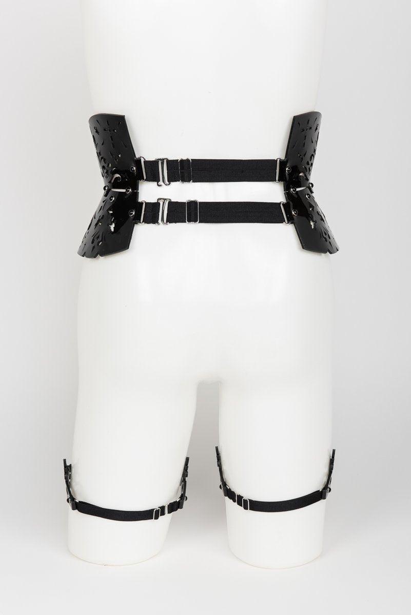 Nero Waist Garter Belt with Garters - Passionfruit 