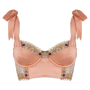 Adela Longline Bra - Passionfruit