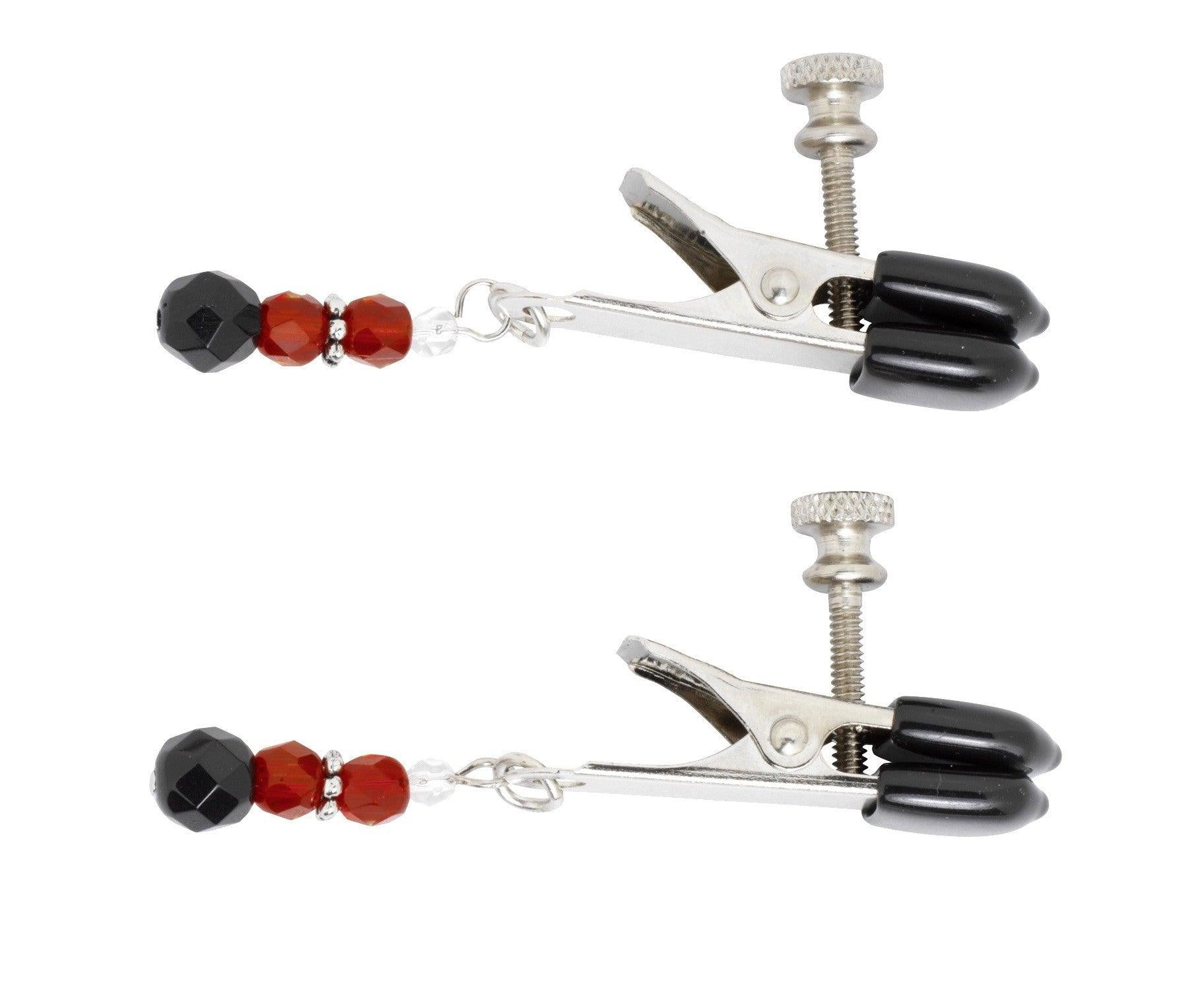 Adjustable Beaded Clamp with Broad Tip: various colors - Passionfruit