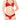 Adjustable Webbed Thong: Burnt Red - Passionfruit