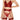 Bondage Webbed Garters (Pair): Burnt Red - Bordelle - Passionfruit