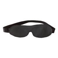 Faux Fur Lined Leather Blindfold - Passionfruit 