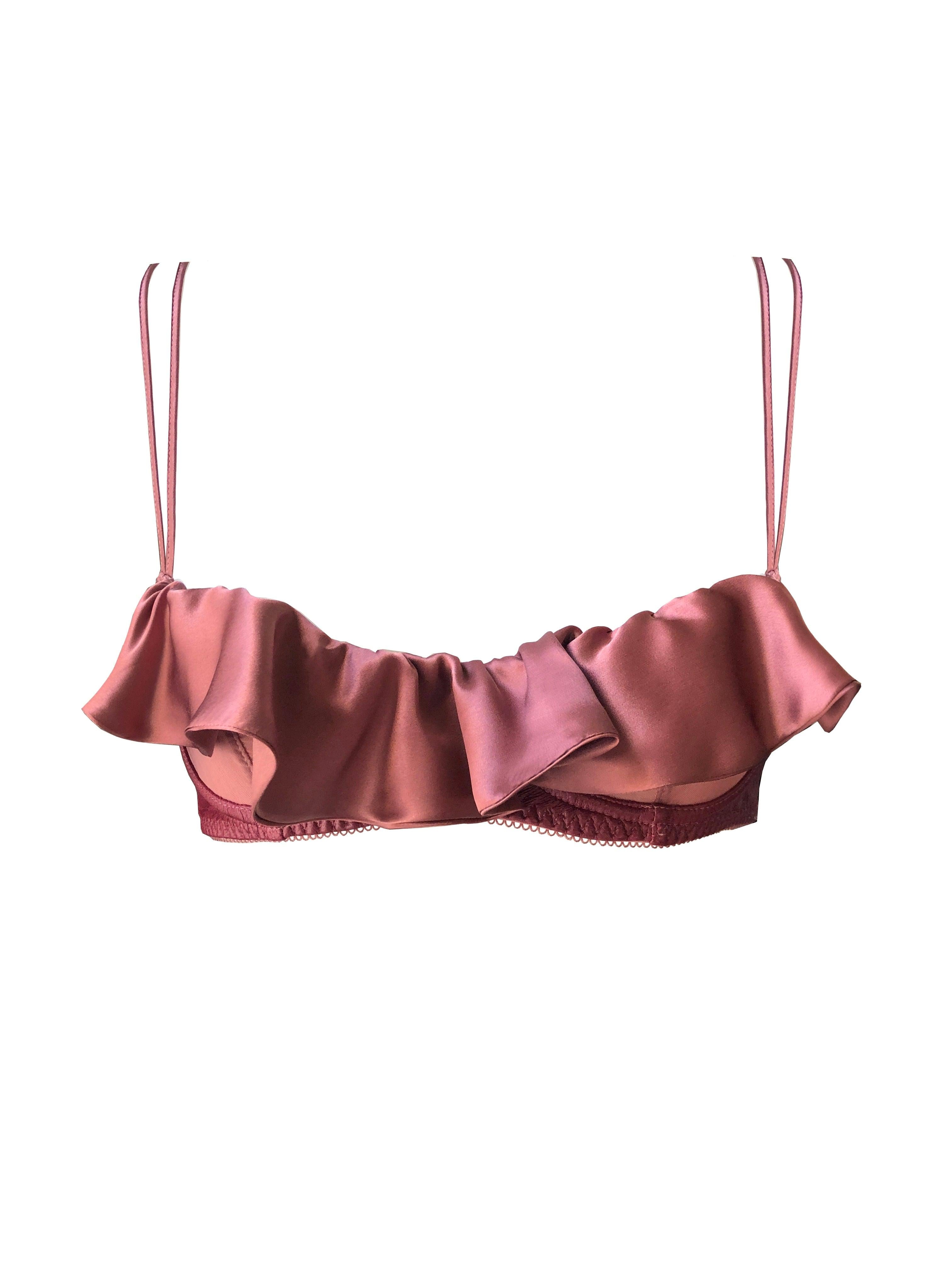 Fenella Ruffle Bra - Passionfruit