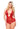 Lace Deep-V Halter Teddy: Plus-Size - Leg Avenue - Passionfruit