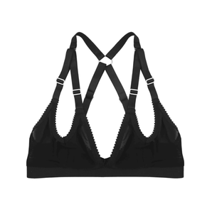 Lucy 2 Bralette: Sheer Mesh - Hopeless Lingerie - Passionfruit