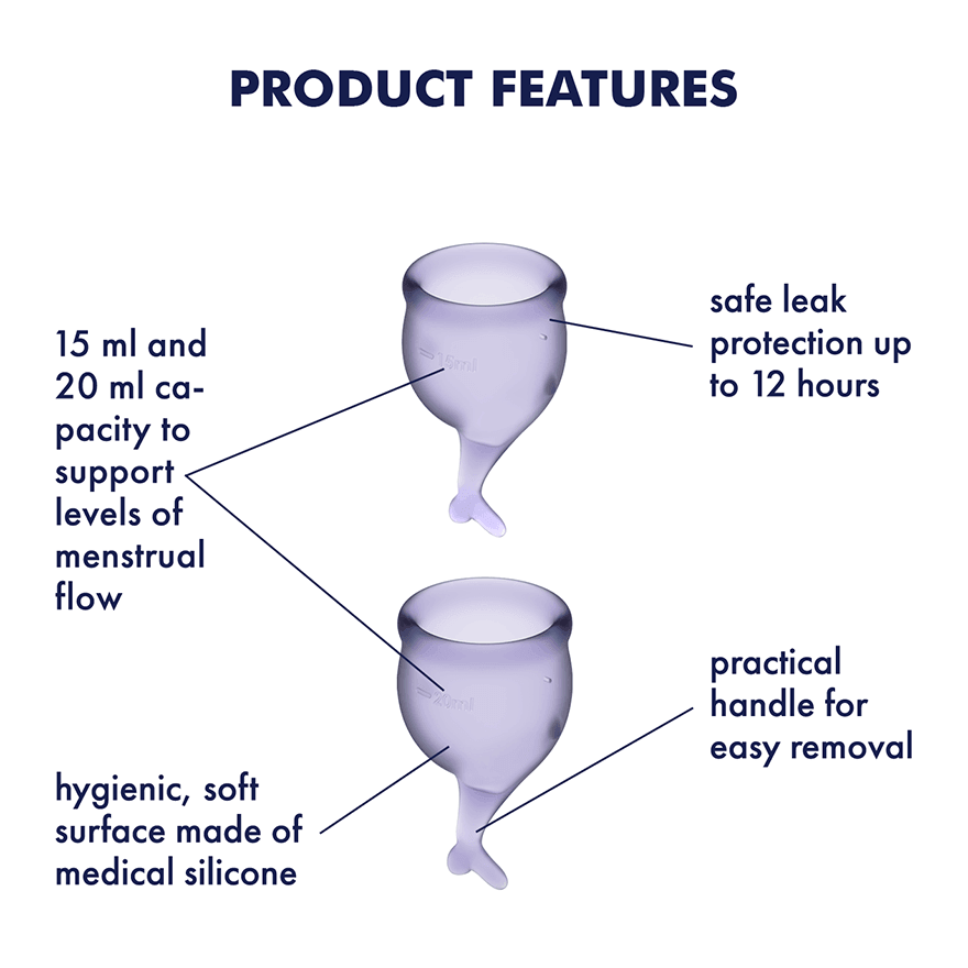 Satisfyer Menstrual Cups: Various Styles - Passionfruit