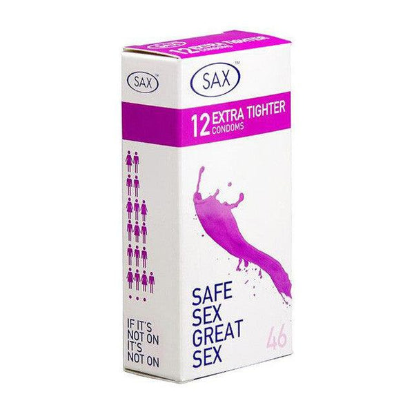 SAX, 46mm Condoms (Extra Tight) - 12 pack - Passionfruit