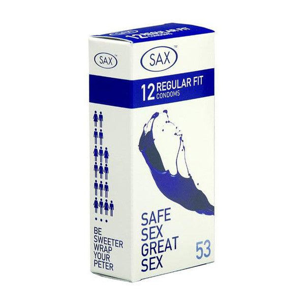 SAX, 53mm Condoms (Regular Fit) - 12 pack - Passionfruit