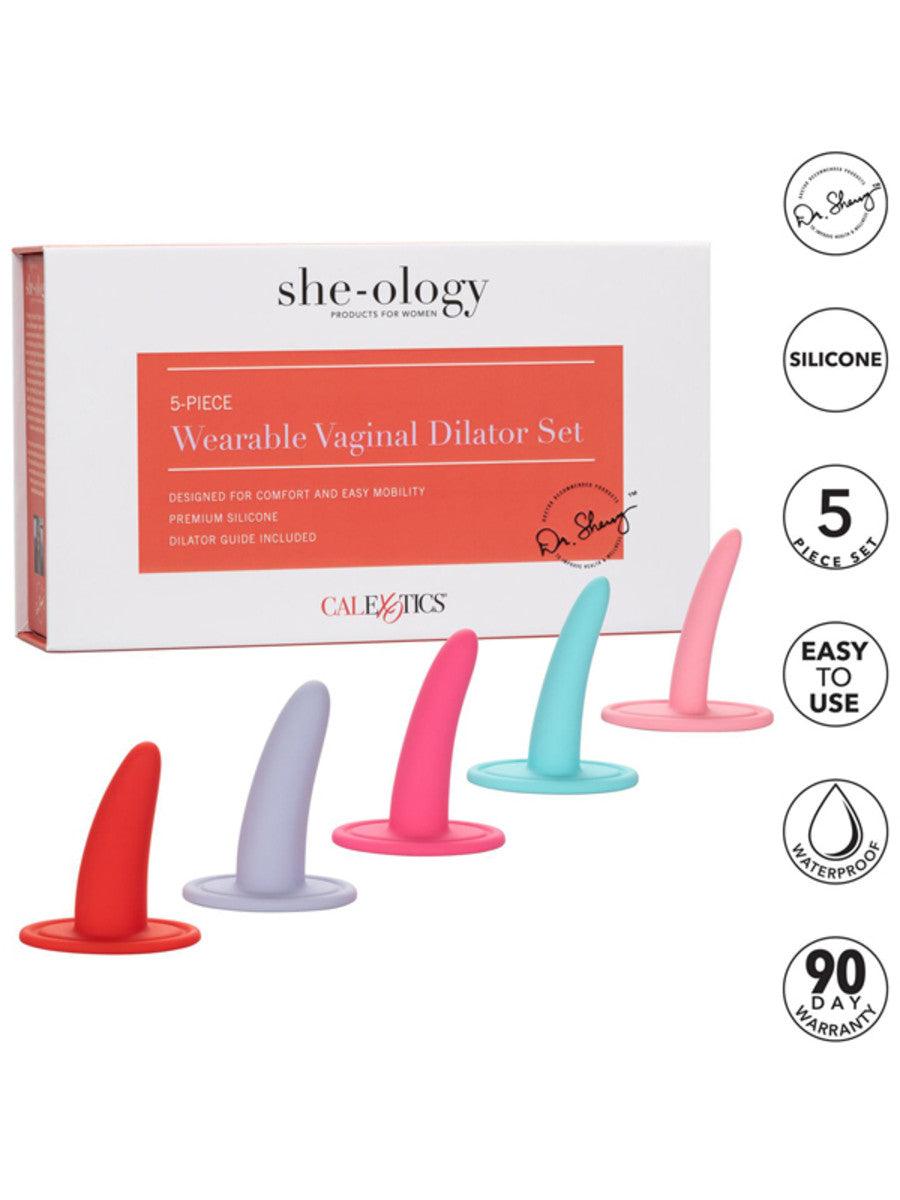 She-Ology 5 Piece Wearable Vaginal Dilator Set - Passionfruit