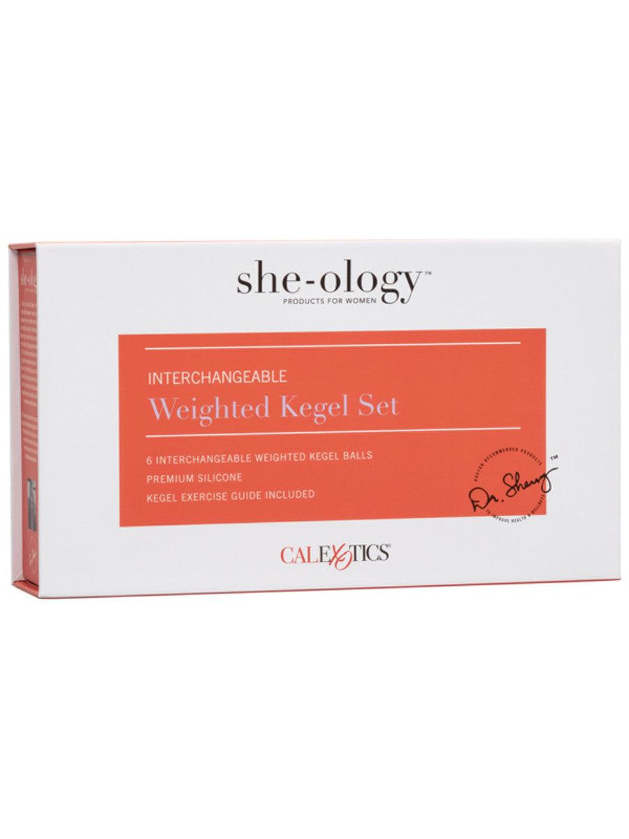 She-Ology Interchageable Weighted Kegel Set - Passionfruit