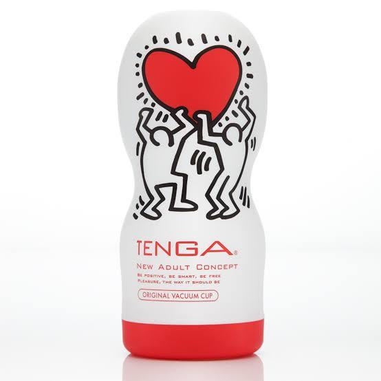 Tenga Vacuum Cup - Heart Keith Haring (Limited Edition) - Passionfruit