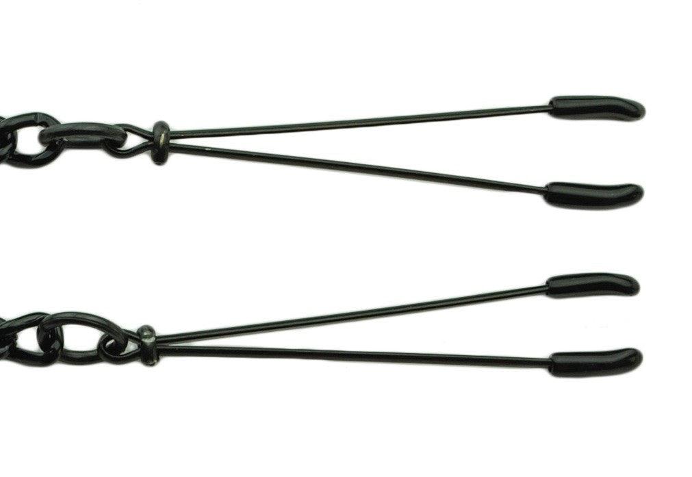 Tweezer Tip Nipple Clamps with Chain - Passionfruit