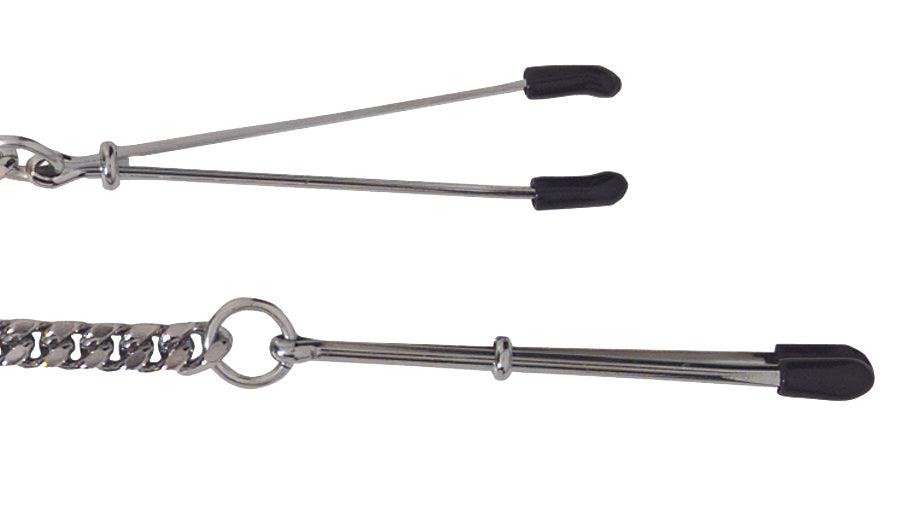 Tweezer Tip Nipple Clamps with Chain - Passionfruit