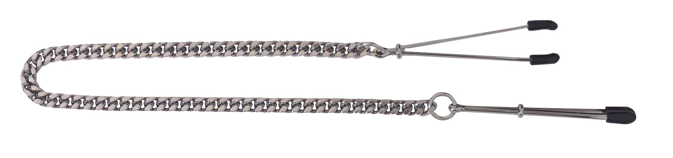 Tweezer Tip Nipple Clamps with Chain - Passionfruit