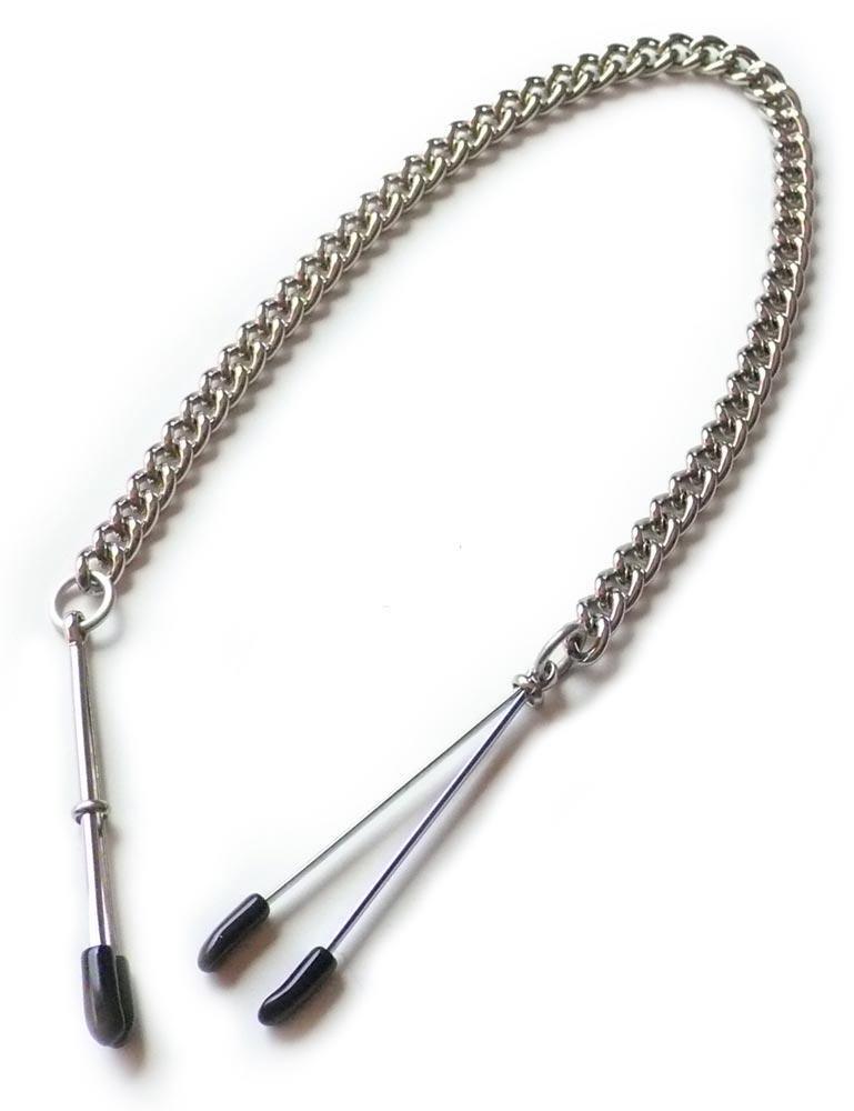 Tweezer Tip Nipple Clamps with Chain - Passionfruit