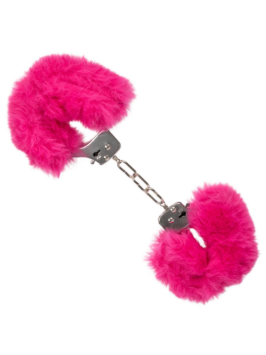 Pink fuzzy handcuffs deals