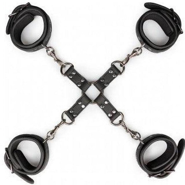 Vegan Hogtie with Wrist & Ankle Cuffs: Easy Toys - Passionfruit