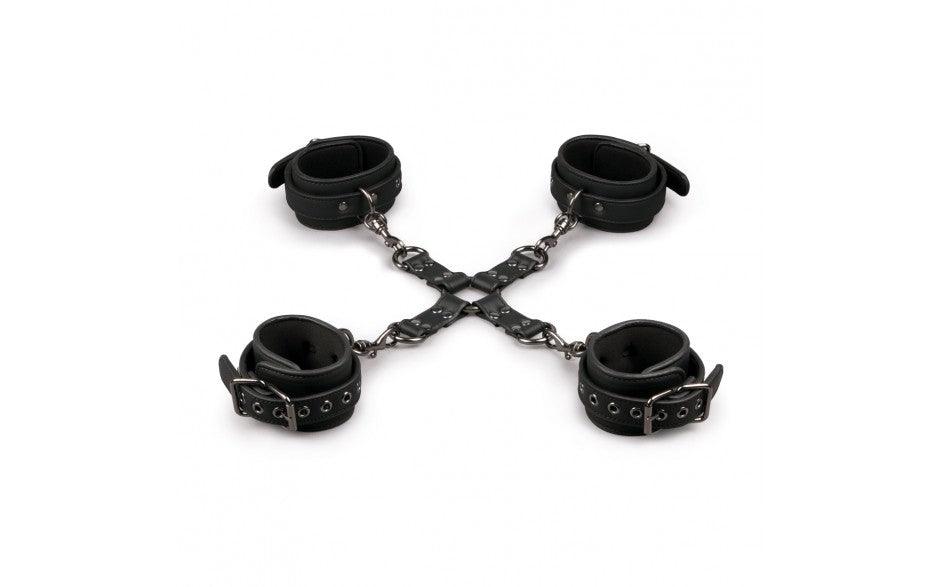 Vegan Hogtie with Wrist & Ankle Cuffs: Easy Toys - Passionfruit